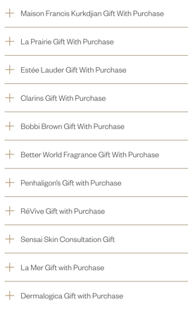 Harrods Gifts with Purchase 